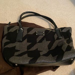 Kate Spade wool houndstooth bag
